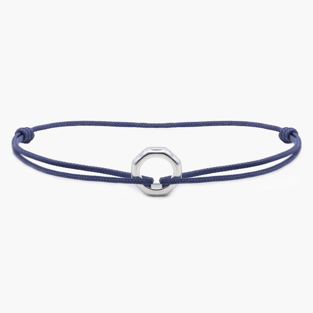 Silver "Octa" String Bracelet (Ocean Blue)-Bracelet-Kompsós