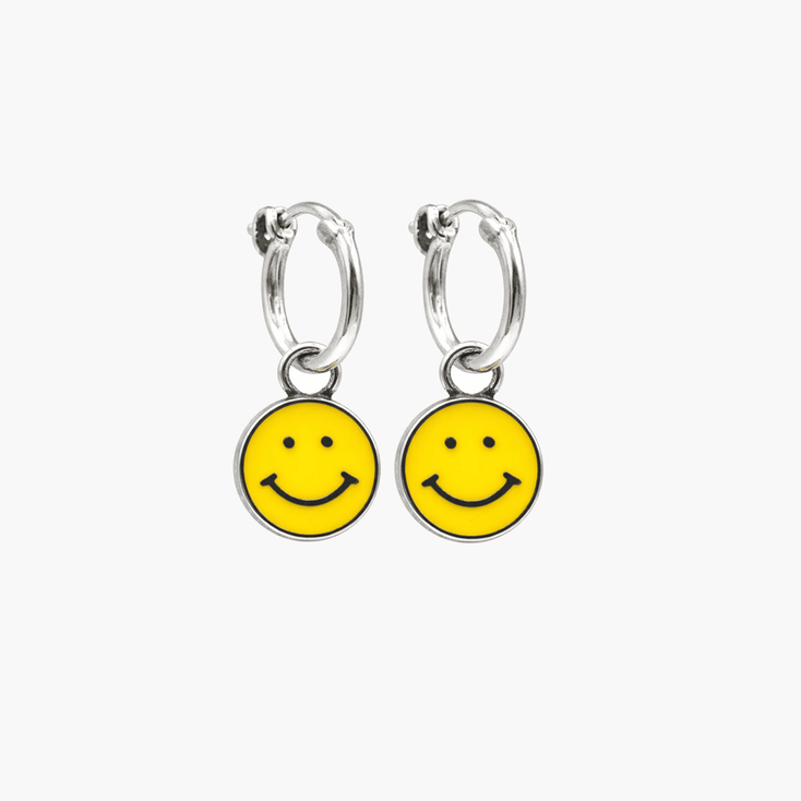 Smiley Sterling Silver Earring-Earring-Kompsós