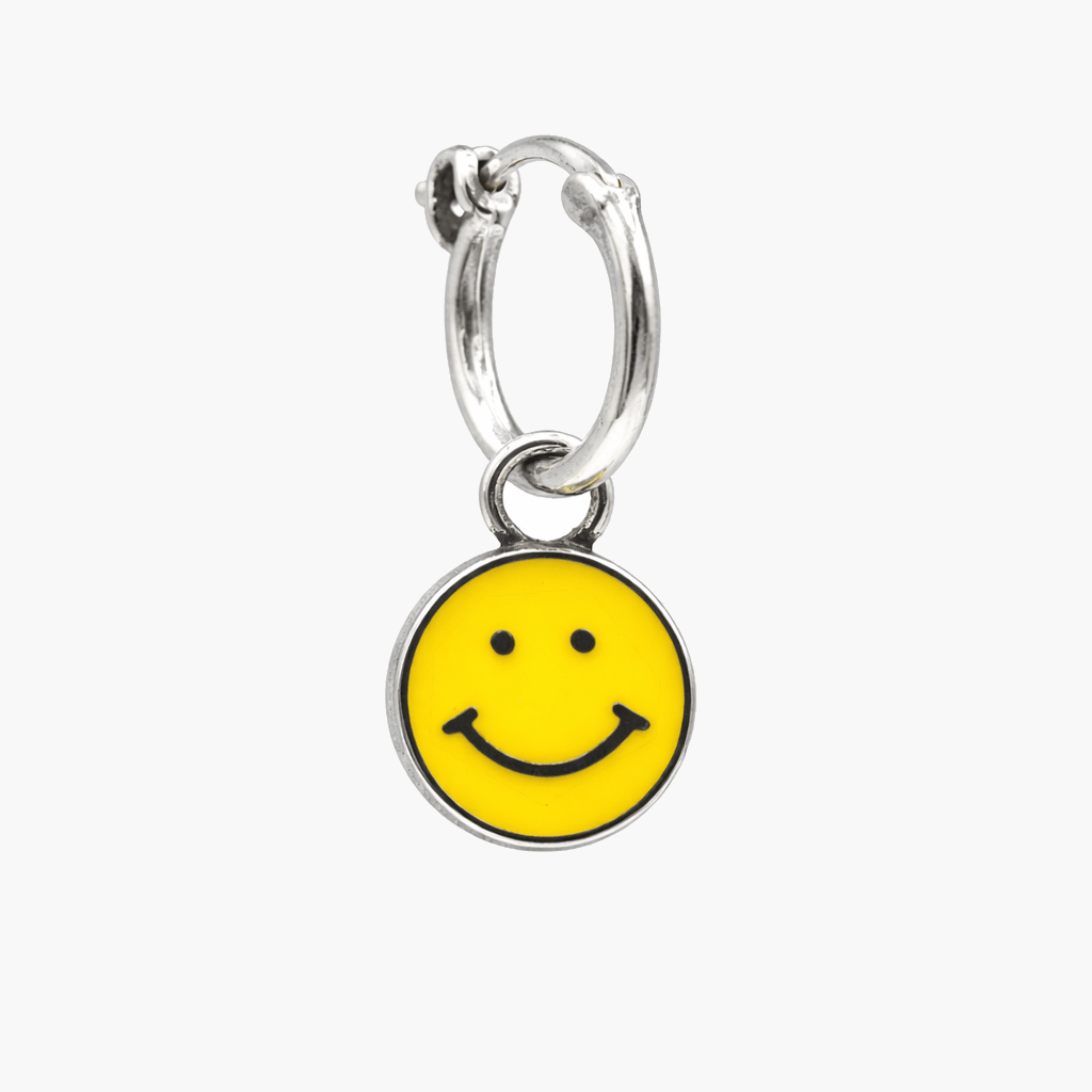 Smiley Sterling Silver Earring-Earring-Kompsós