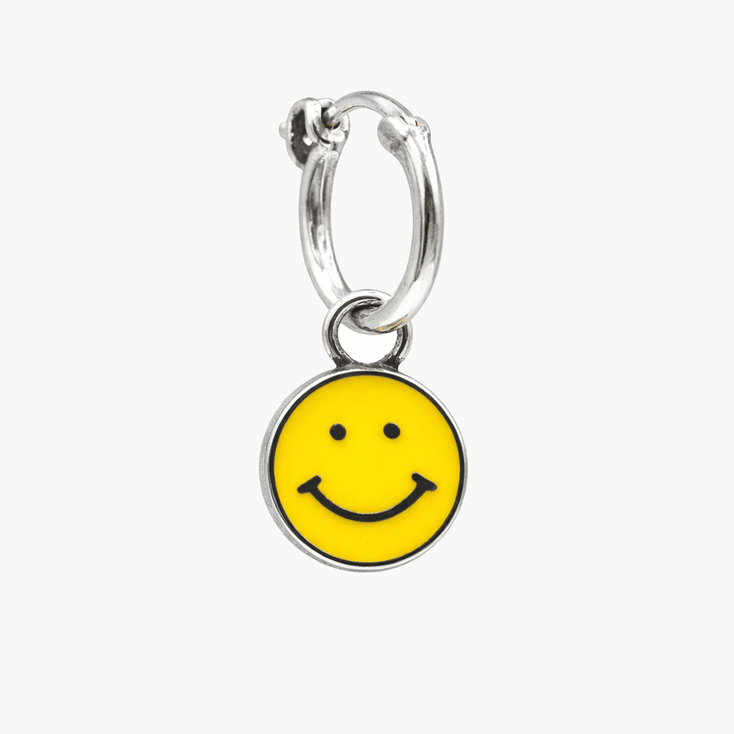 Smiley Sterling Silver Earring-Earring-Kompsós