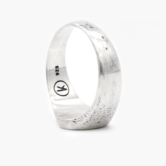 Starry Night Sterling Silver Oval Signet Ring-Ring-Kompsós