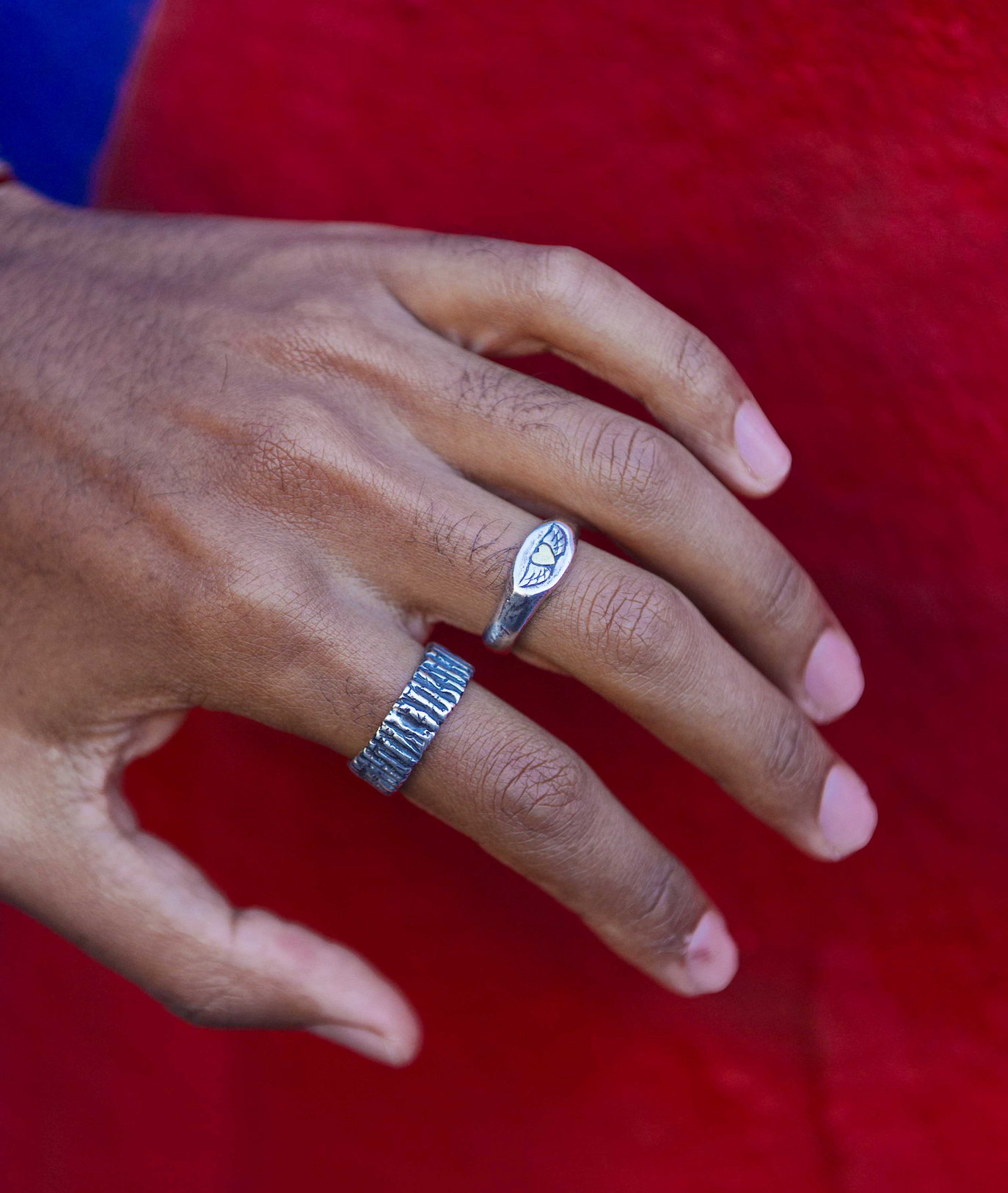 Sterling Silver Crater Ring-Ring-Kompsós