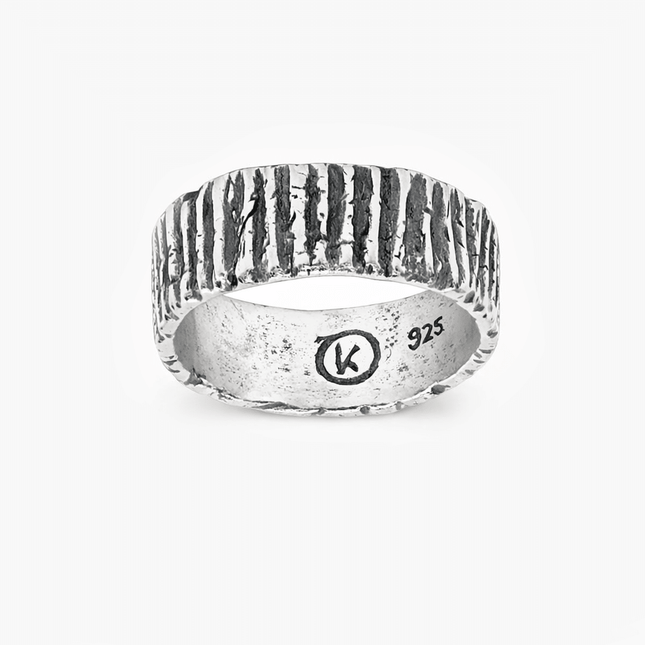 Sterling Silver Crater Ring-Ring-Kompsós