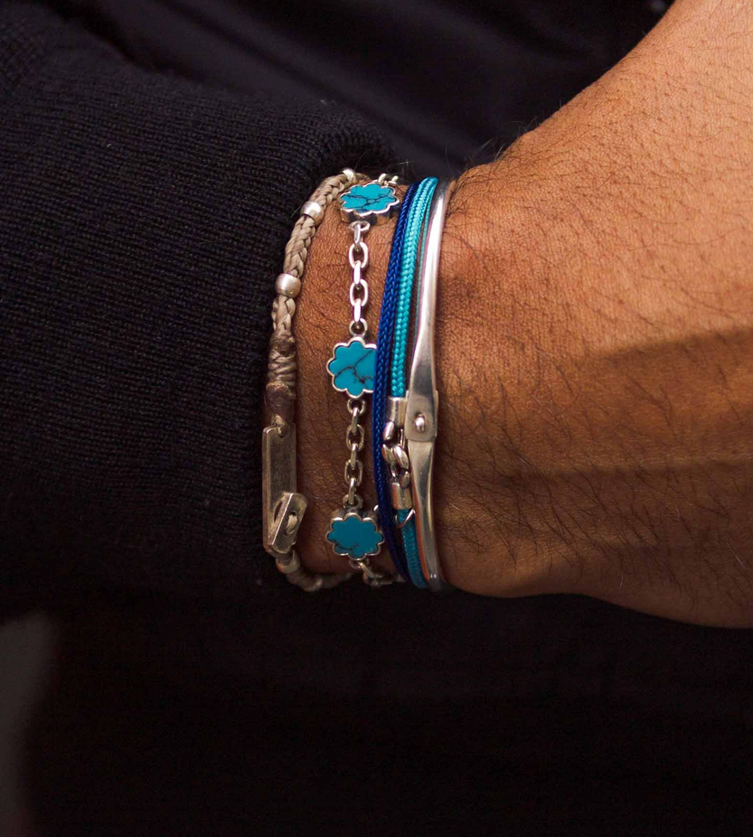 Sterling Silver Lockup Bangle-Kompsós
