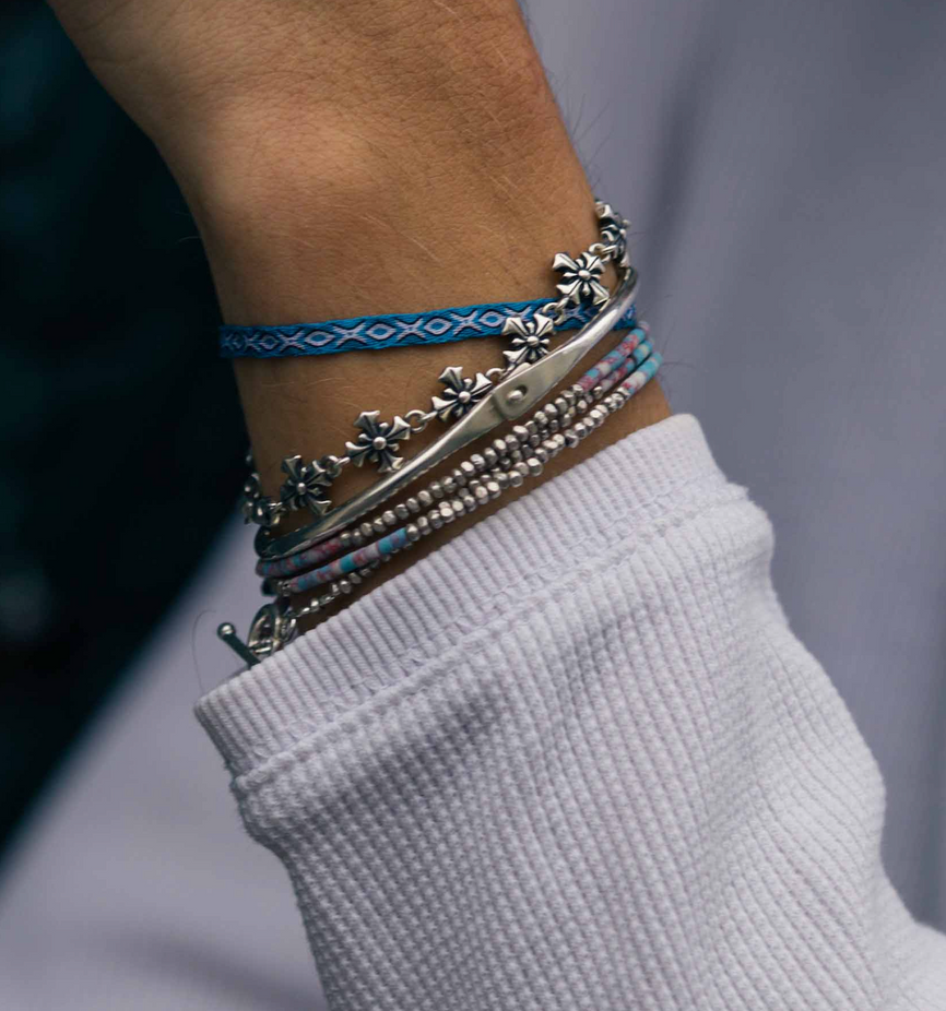 Sterling Silver Lockup Bangle-Kompsós