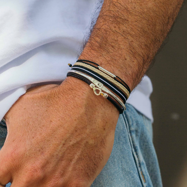 Sterling Silver Lockup Bangle-Kompsós
