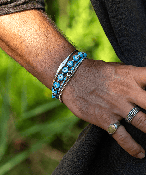 Sterling Silver Lockup Bangle-Bracelet-Kompsós