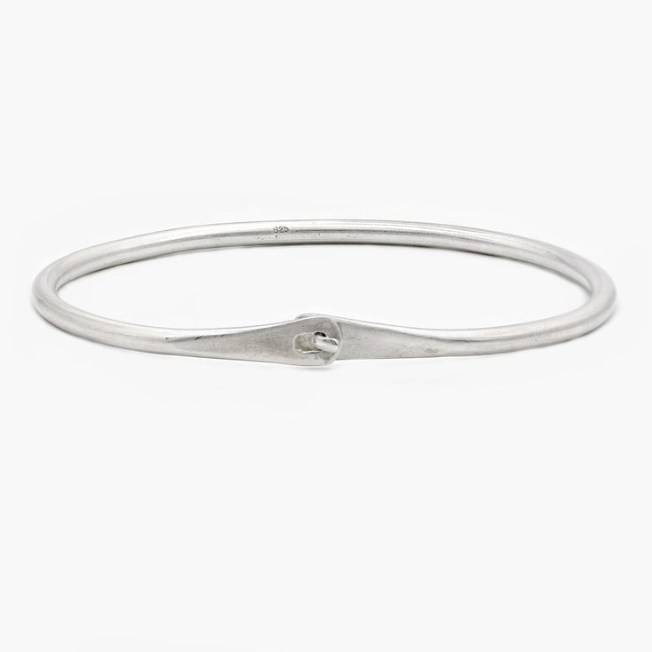 Sterling Silver Lockup Bangle-Bracelet-Kompsós