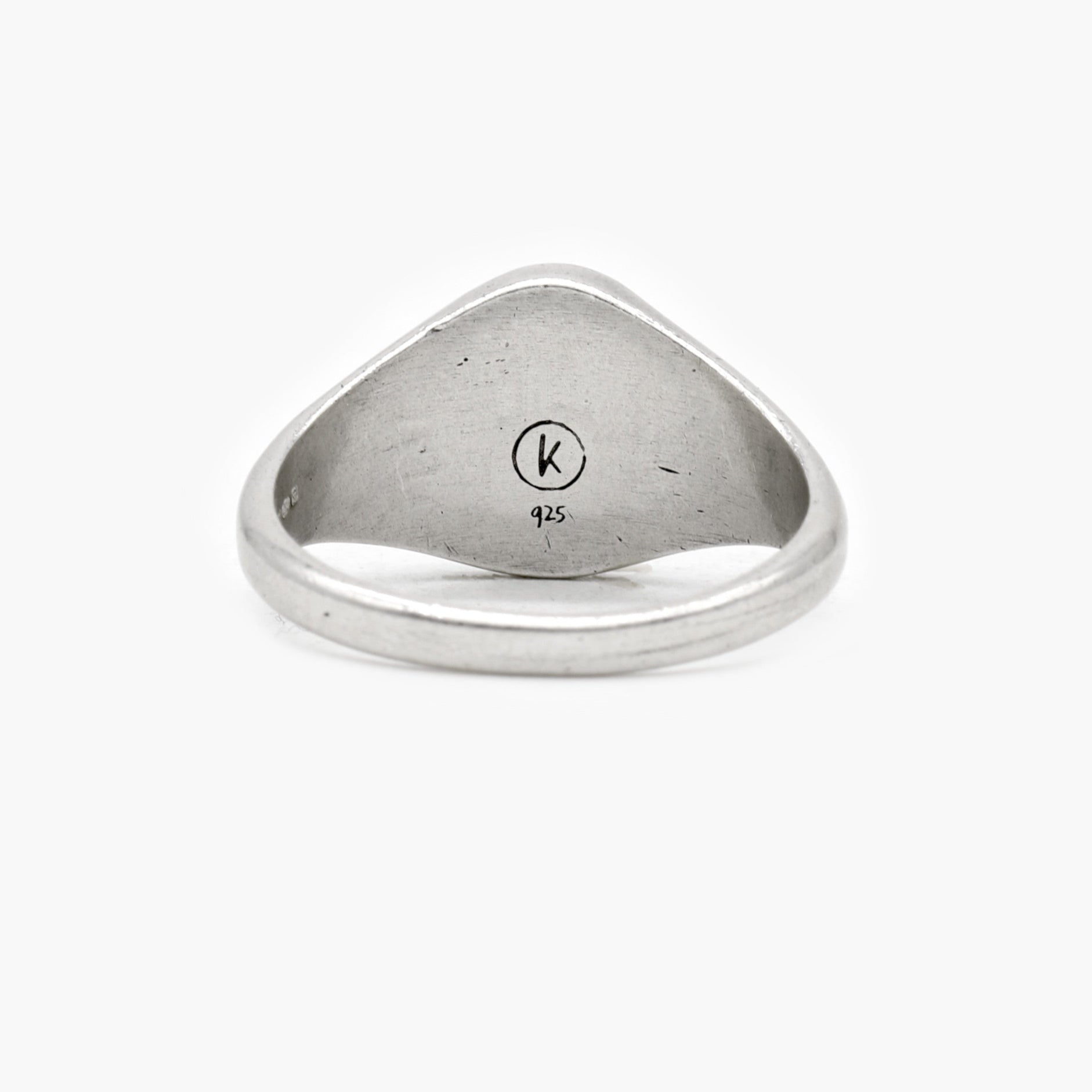Sterling Silver Oval Signet Ring With Tiger Eye Stone-Ring-Kompsós