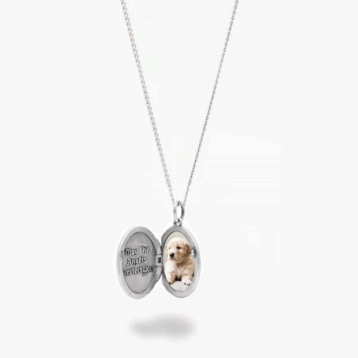 Sterling Silver Photo Locket Necklace-Necklace-Kompsós