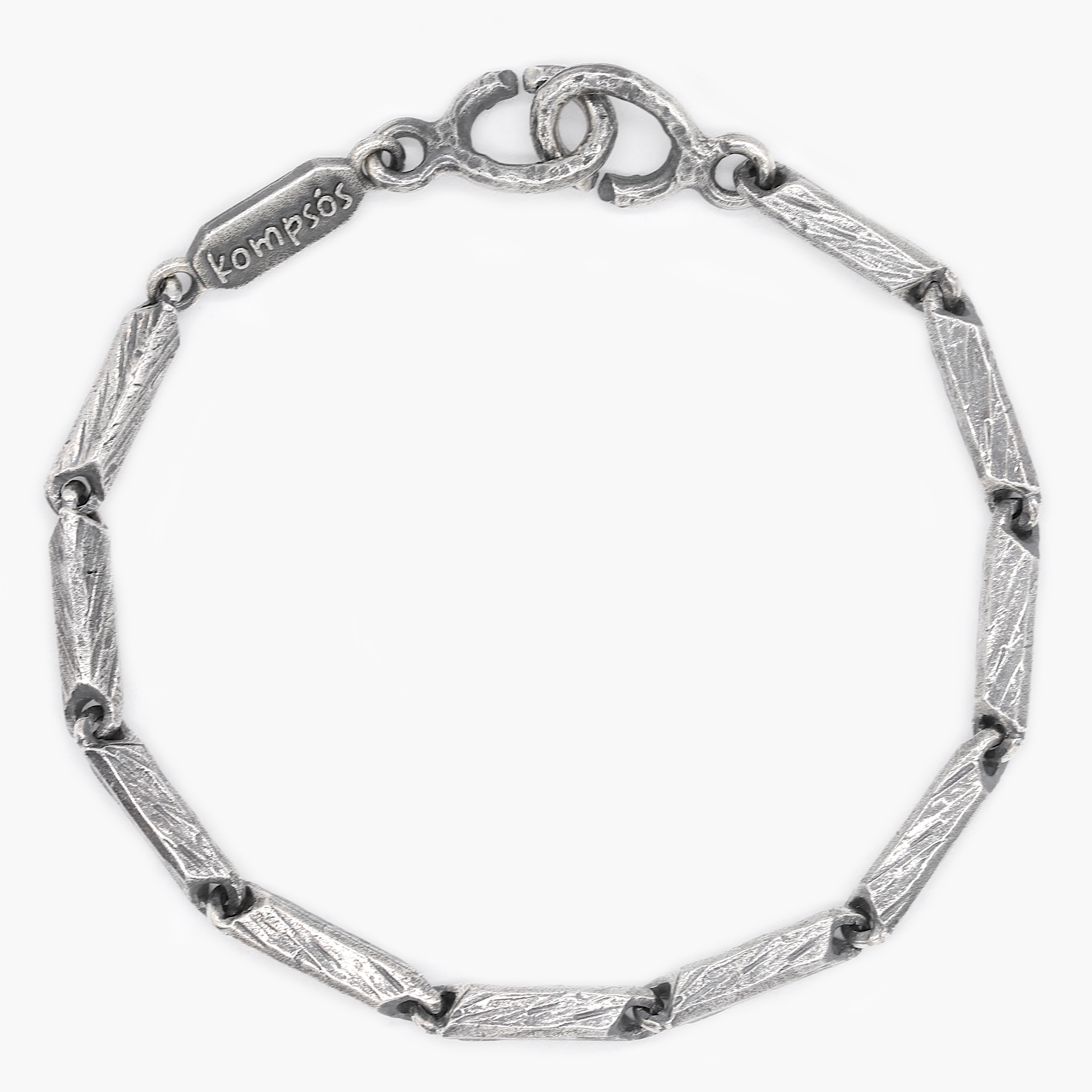 Sterling Silver Tubes Bracelet-Bracelet-Kompsós