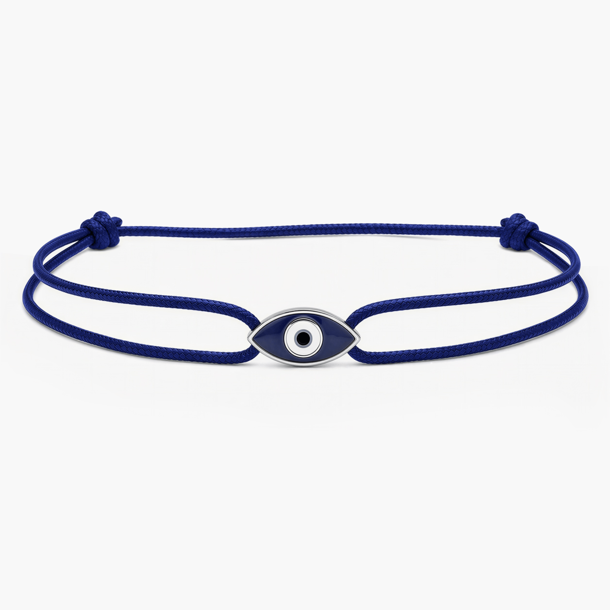 String Bracelet With Evil Eye Charm (Dark Blue)-Bracelet-Kompsós