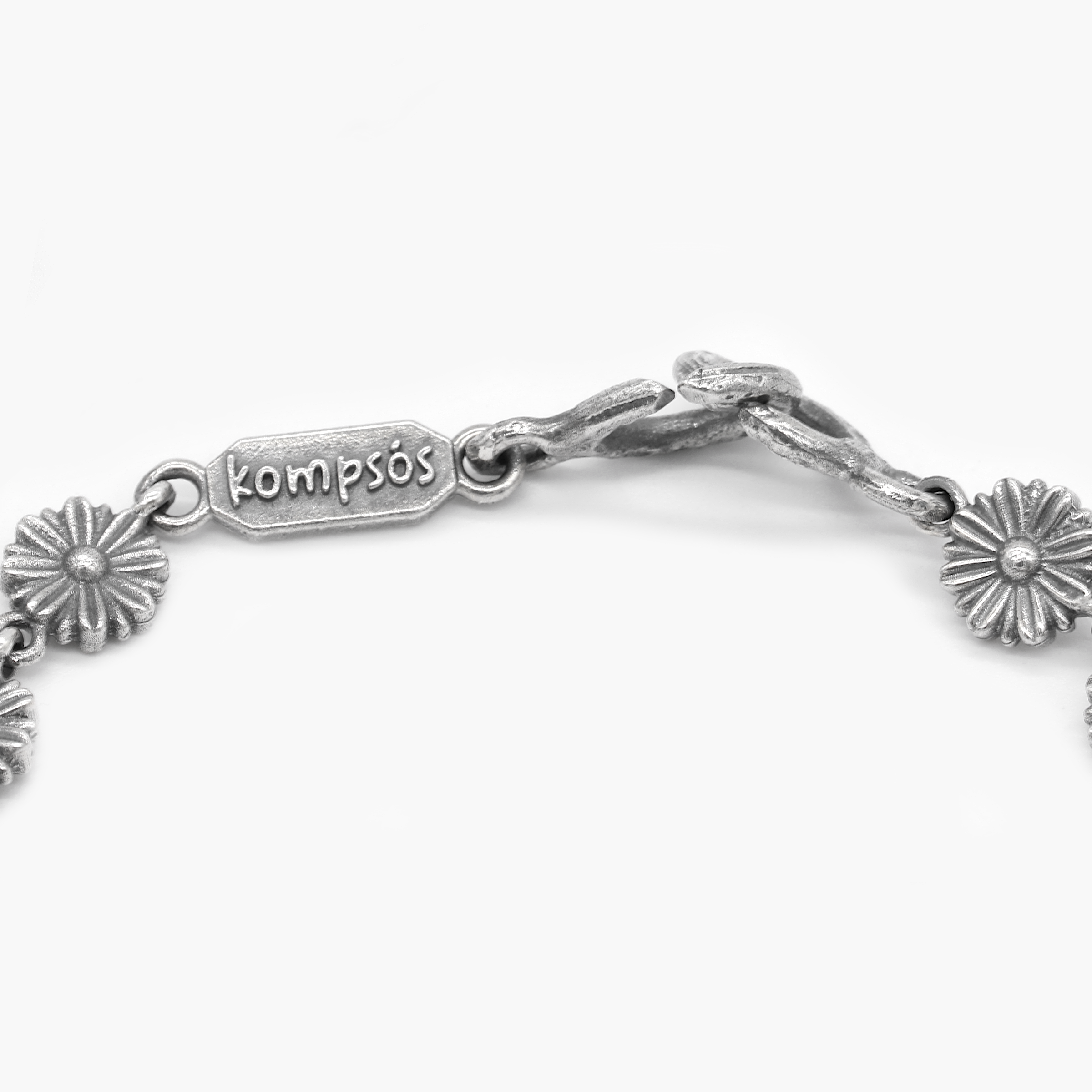 Sunflowers Sterling Silver Bracelet-Bracelet-Kompsós