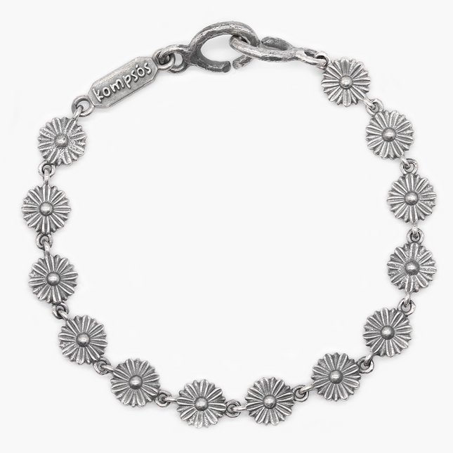 Sunflowers Sterling Silver Bracelet-Bracelet-Kompsós