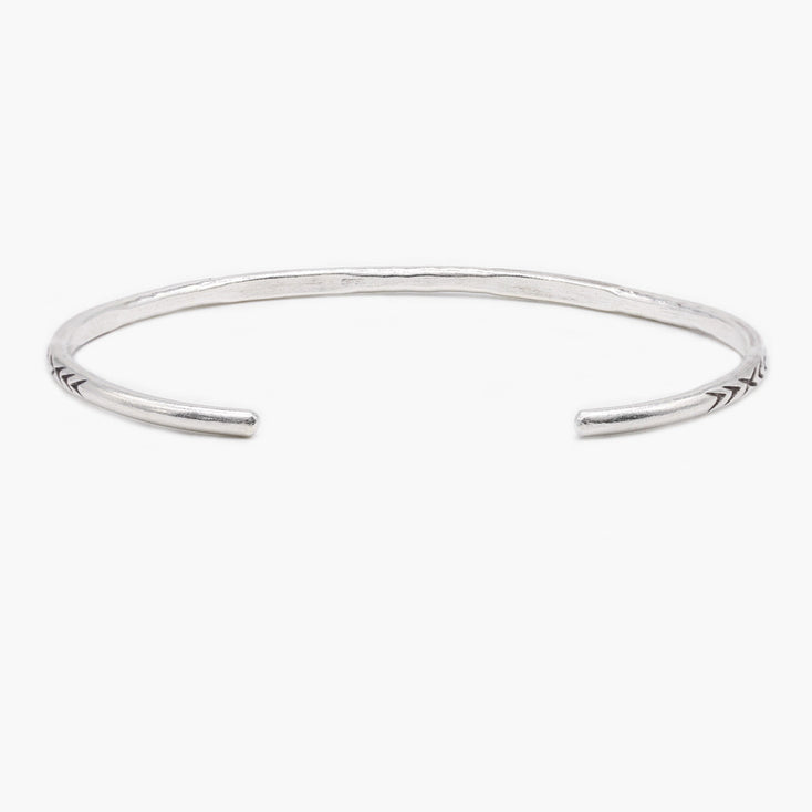 Tribal Sterling Silver Bangle-Bracelet-Kompsós