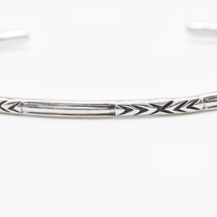 Tribal Sterling Silver Bangle-Bracelet-Kompsós