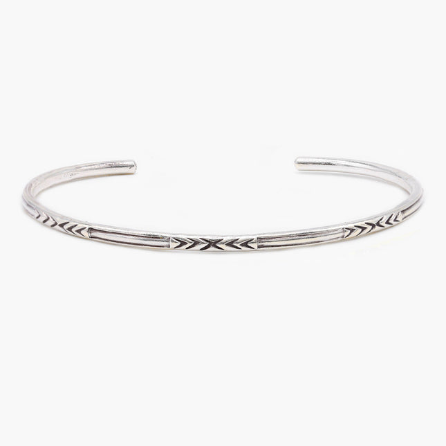 Tribal Sterling Silver Bangle-Kompsós