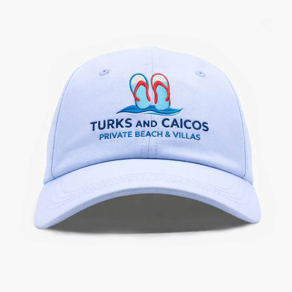 Turks And Caicos Souvenir Daddy Cap (Light Blue)-Cap-Kompsós