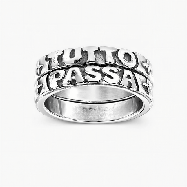 Tutto Passa Sterling Silver Double Band Ring-Ring-Kompsós