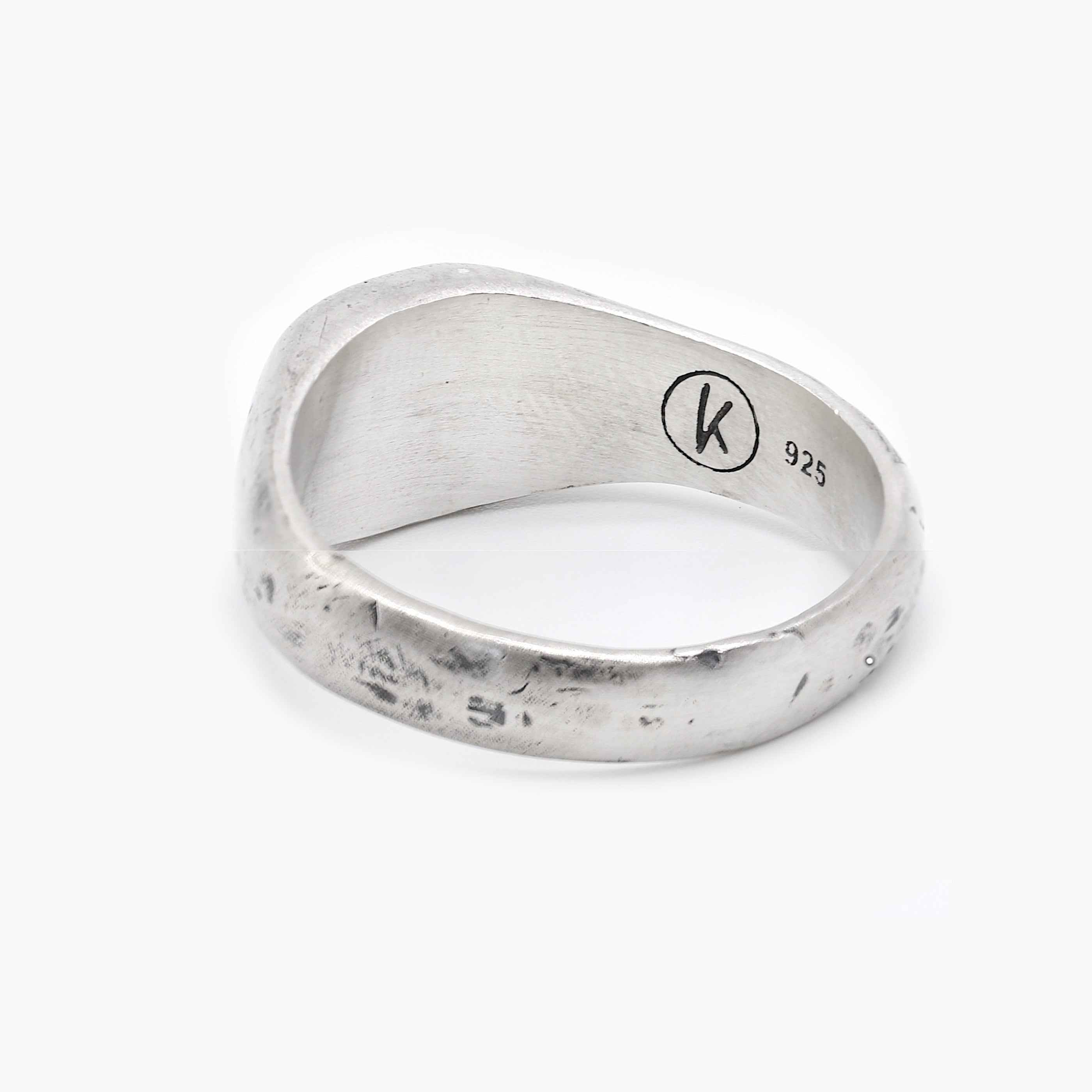 Virgin Mary Sterling Silver Signet Ring-Ring-Kompsós