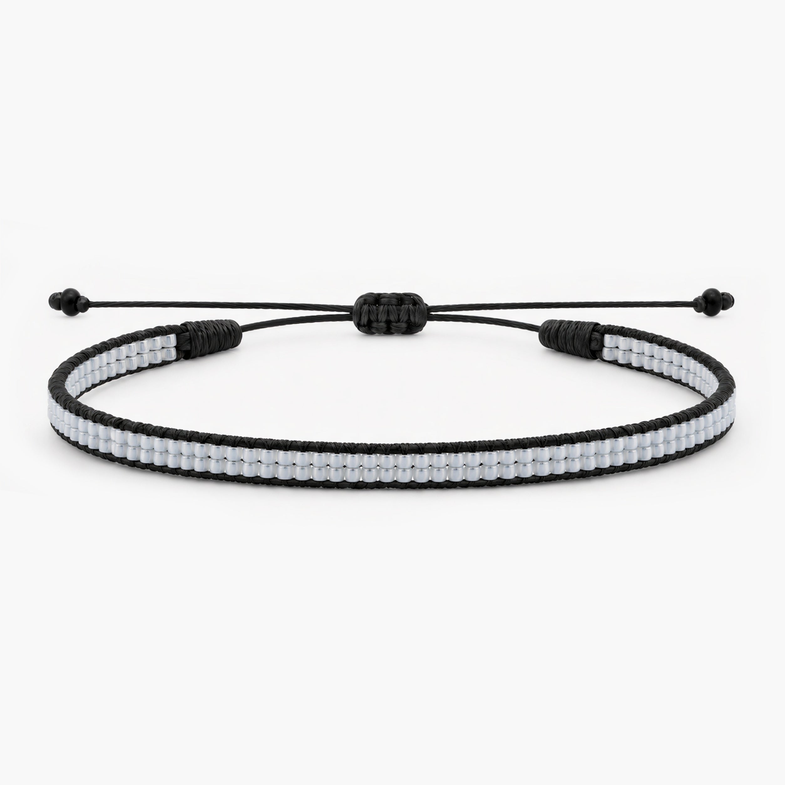 Double Miyuki Braided Bracelet (Black/Turquoise)