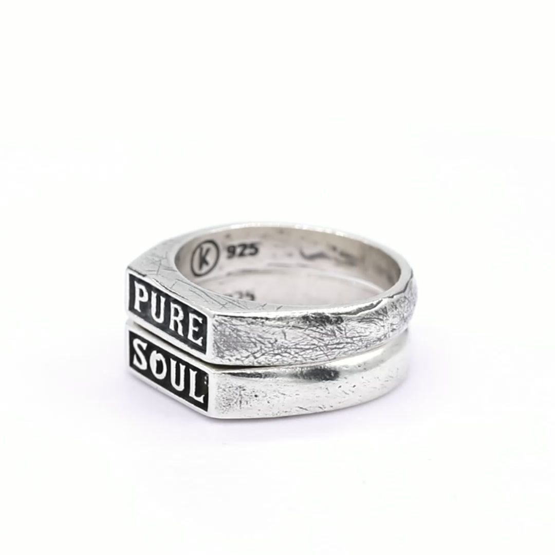 Pure Soul Double Sterling Silver Ring