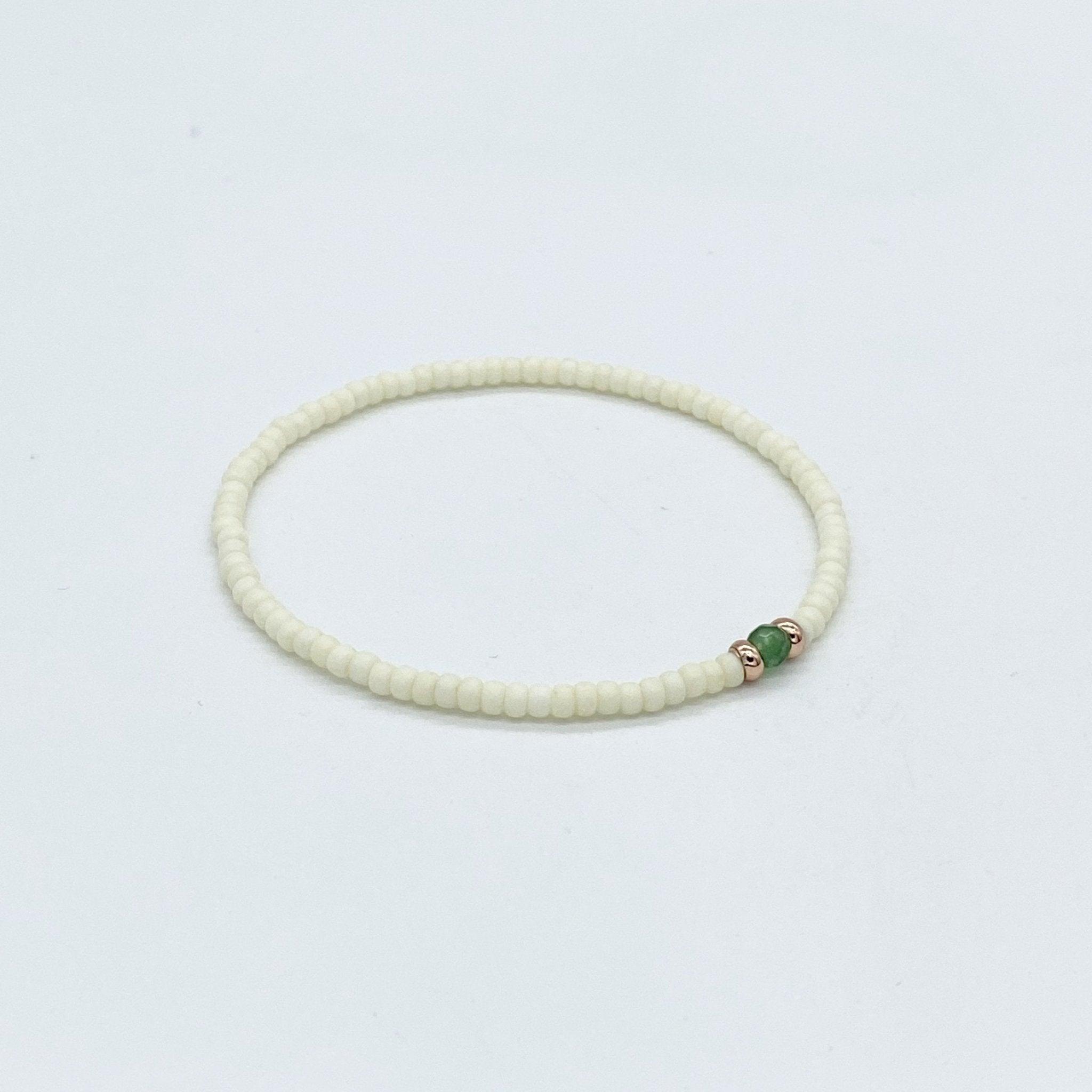 2mm Beads Dandy Bracelet (Cream)-Kompsós