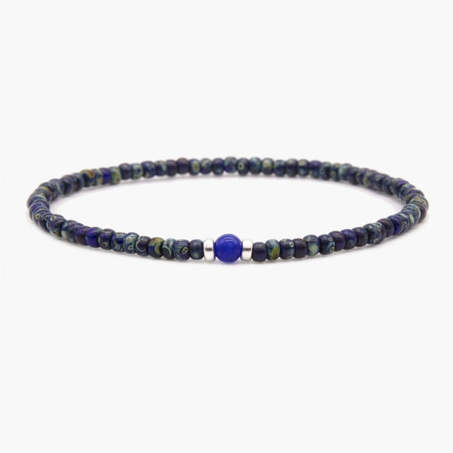 2mm Beads Dandy Bracelet (Dyed Blue)-Kompsós