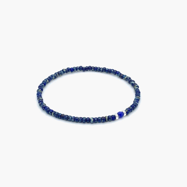 2mm Beads Dandy Bracelet (Dyed Blue)-Kompsós