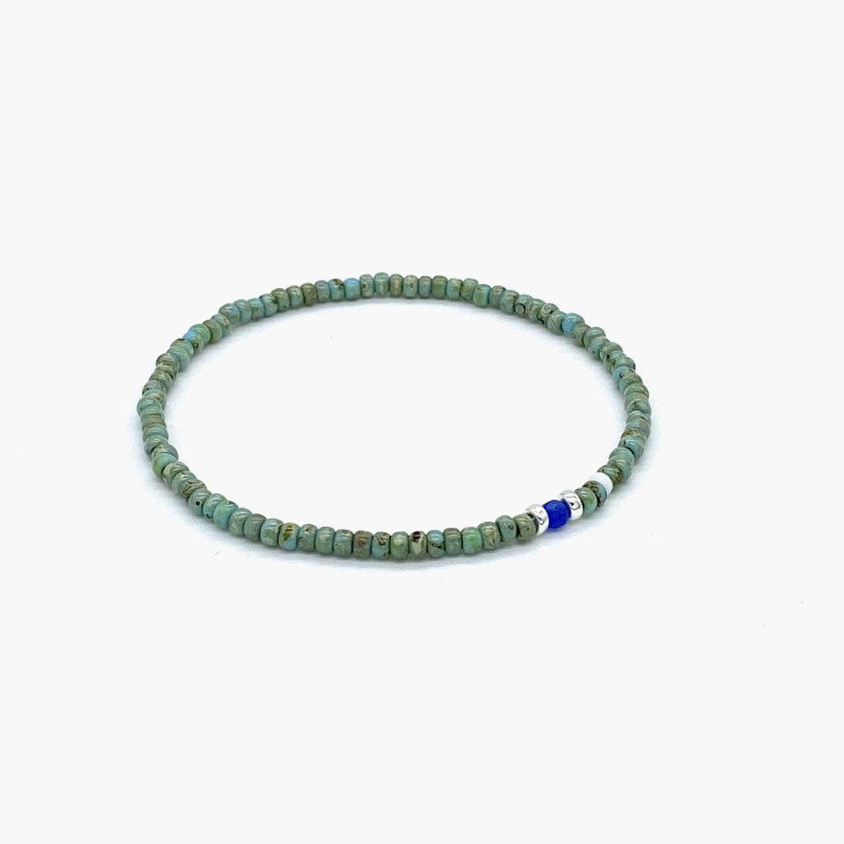 2mm Beads Dandy Bracelet (Dyed Turquoise)-Kompsós