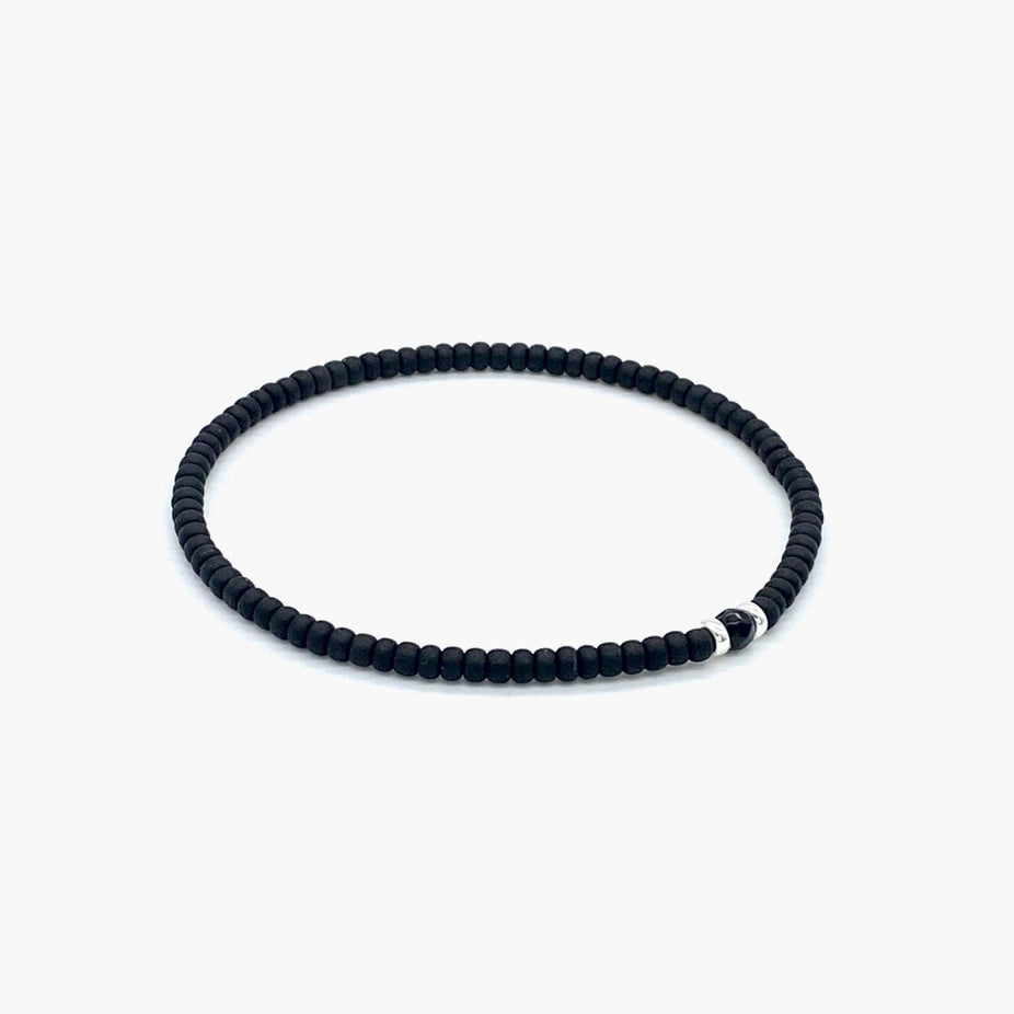 2mm Beads Dandy Bracelet (Matte Black)-Kompsós