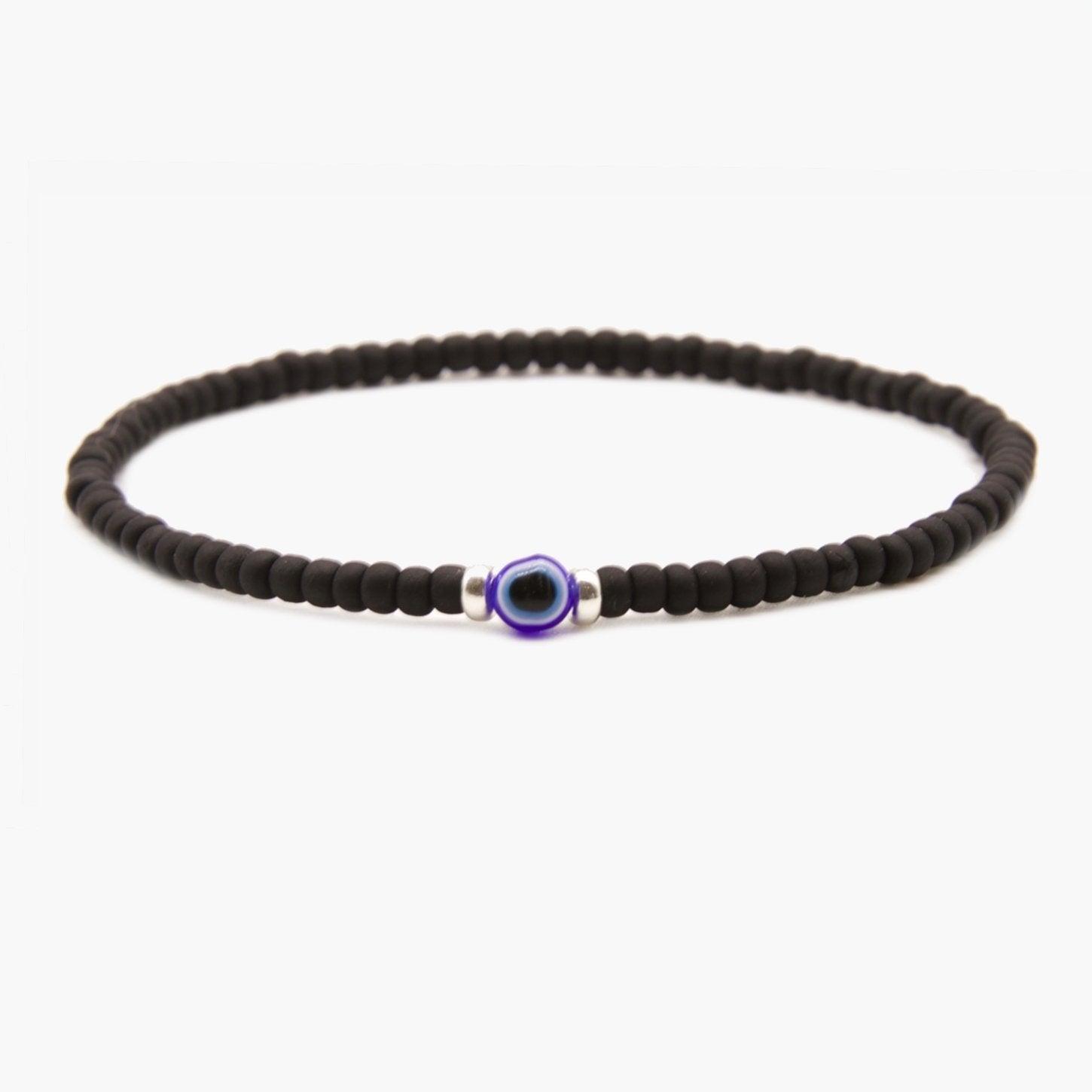 Amazon.com: Amazing Gemstone Black Evil Eye Round Bracelet For Women with  Black Obsidian Natural Crystal Beads Pulseras Para Hombres Mujer Stocking  Stuffers (Black Evil Eye Round): Clothing, Shoes & Jewelry