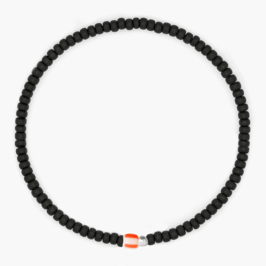 2mm Beads Dandy Bracelet (Matte Black/Red)-Kompsós