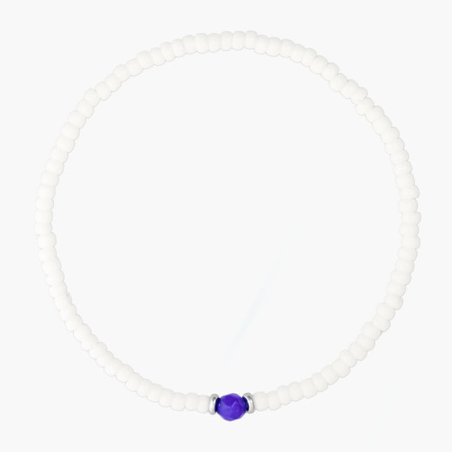 2mm Beads Dandy Bracelet (White/Blue)-Kompsós