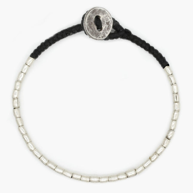 3mm Braided "Sumi" Silver Bracelet-Kompsós