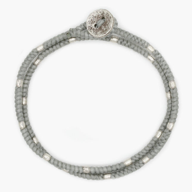 3mm "Jalisco" Braided Bracelet (Grey)-Kompsós
