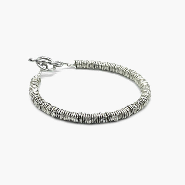 4mm Oxidized Silver "Rodeo" Bracelet-Kompsós