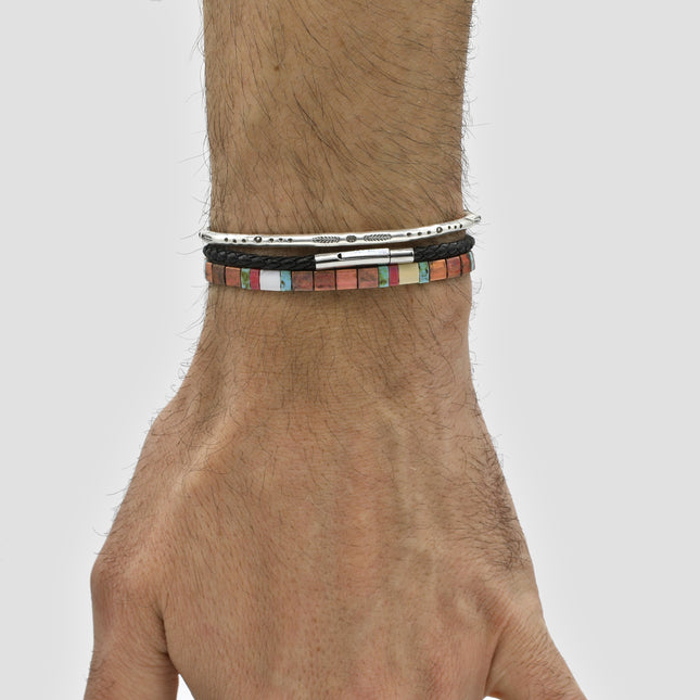 Adjustable "Tila" Bracelet (Metallic Brown)-Jewelry-Kompsós