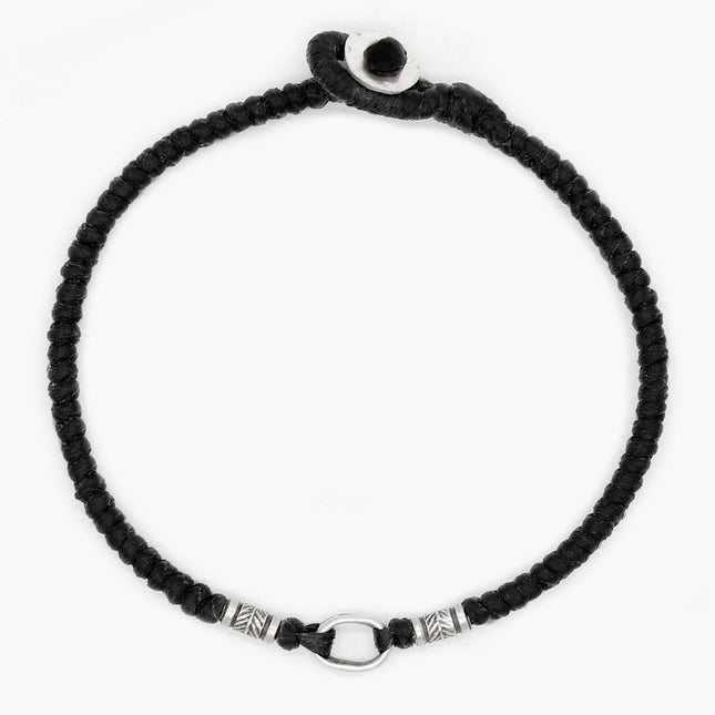 Braided "Asri" Bracelet (Black)-Kompsós