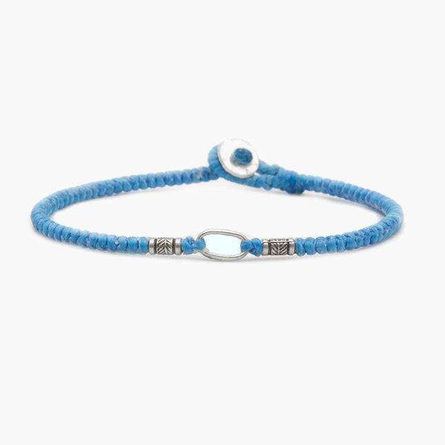 Braided "Asri" Bracelet (Santorini Blue)-Kompsós