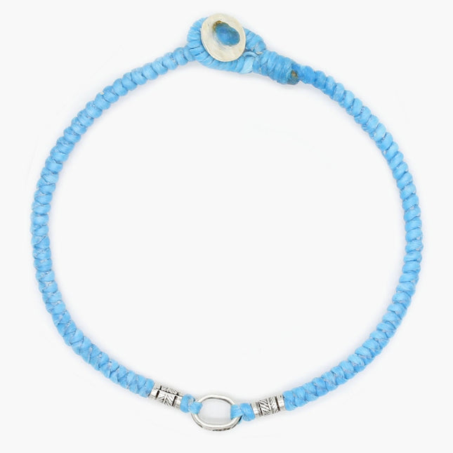 Braided "Asri" Bracelet (Santorini Blue)-Kompsós