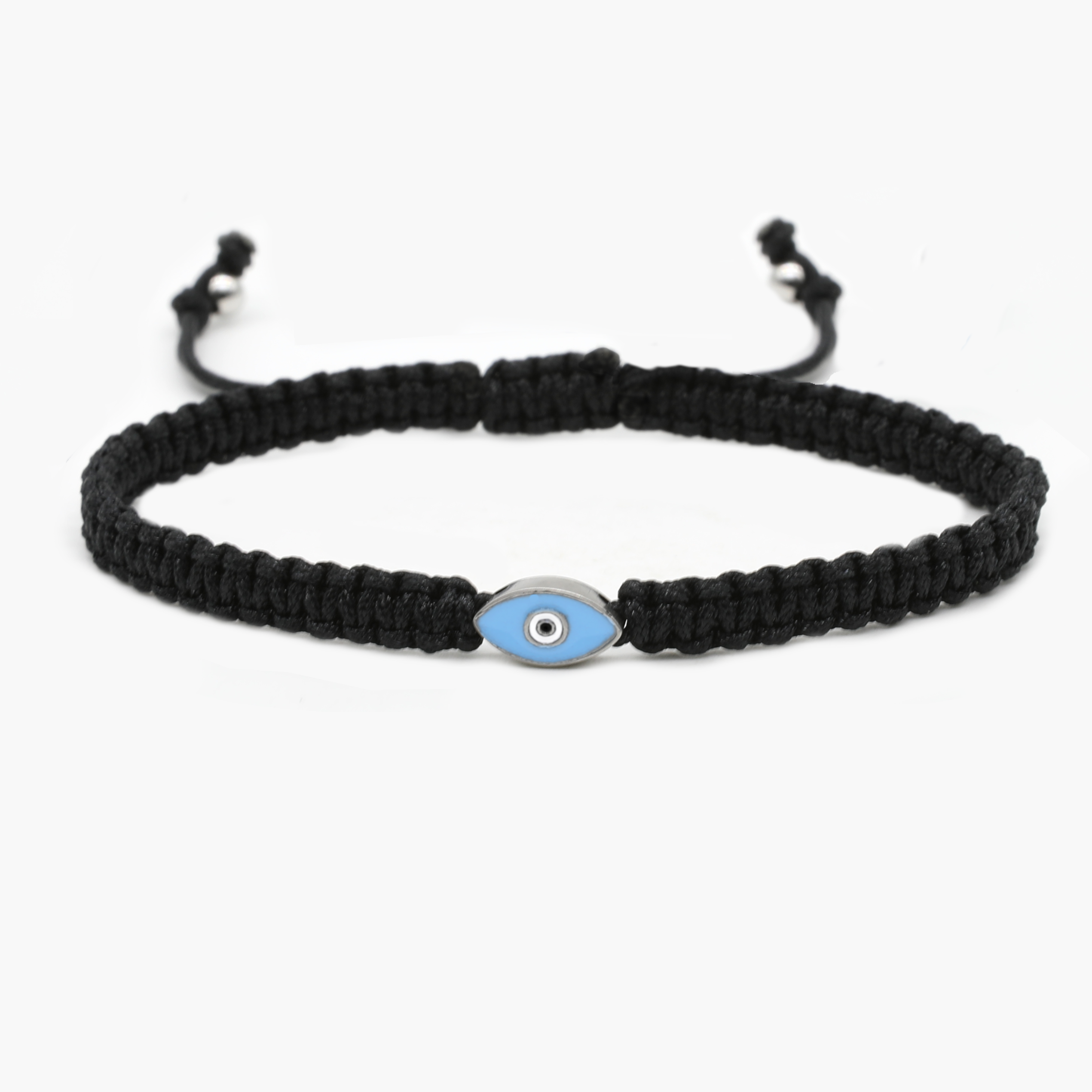 Braided Evil Eye Bracelet (Black)-Kompsós