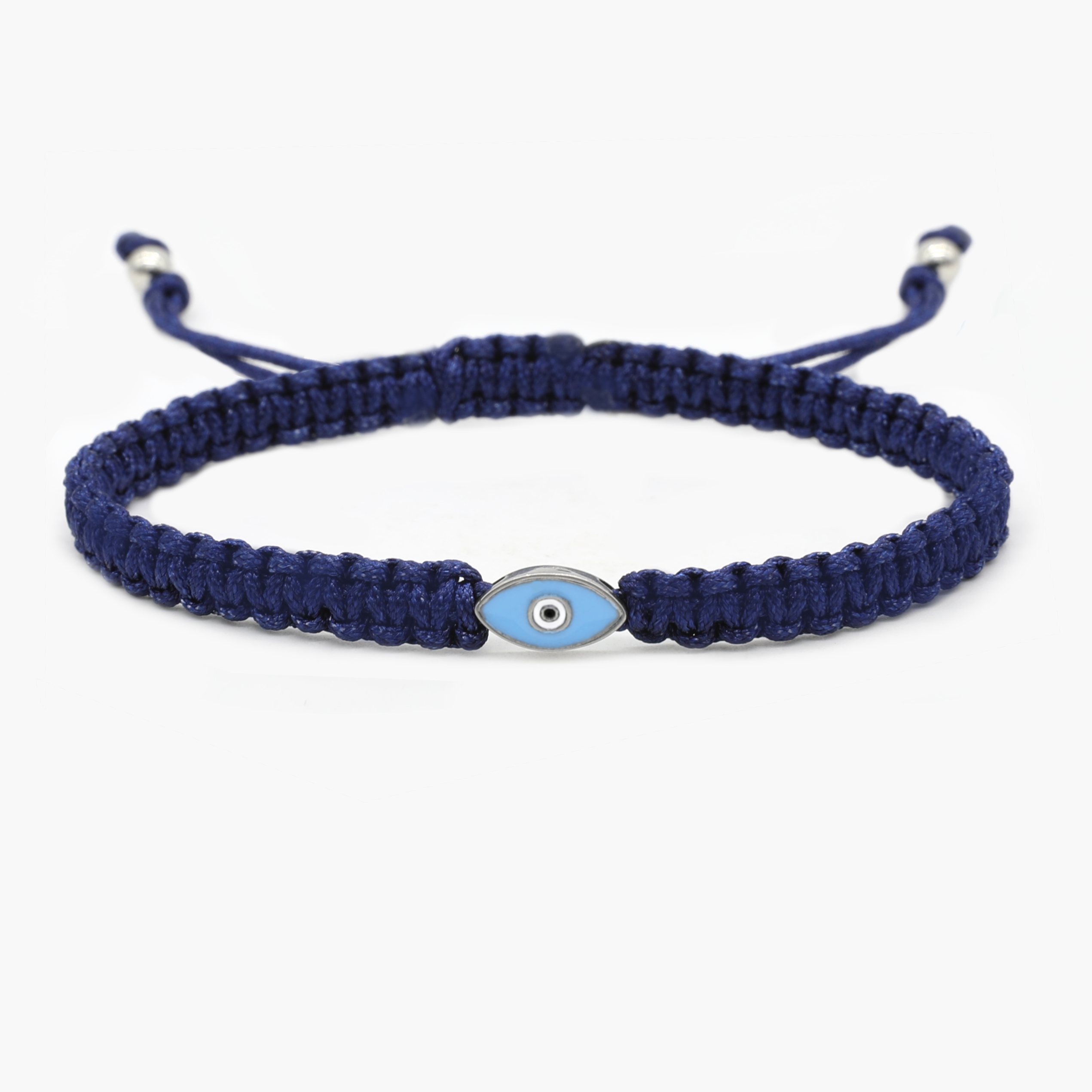 Braided Evil Eye Bracelet (Navy Blue)-Kompsós