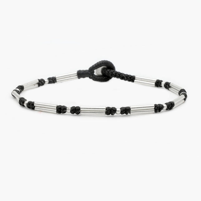 Braided "Psarou" Bracelet (Black)-Jewelry-Kompsós