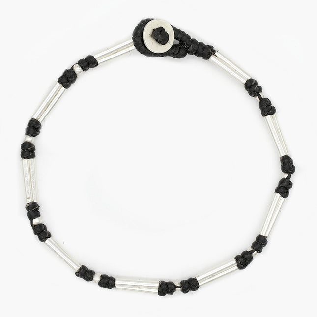 Braided "Psarou" Bracelet (Black)-Jewelry-Kompsós