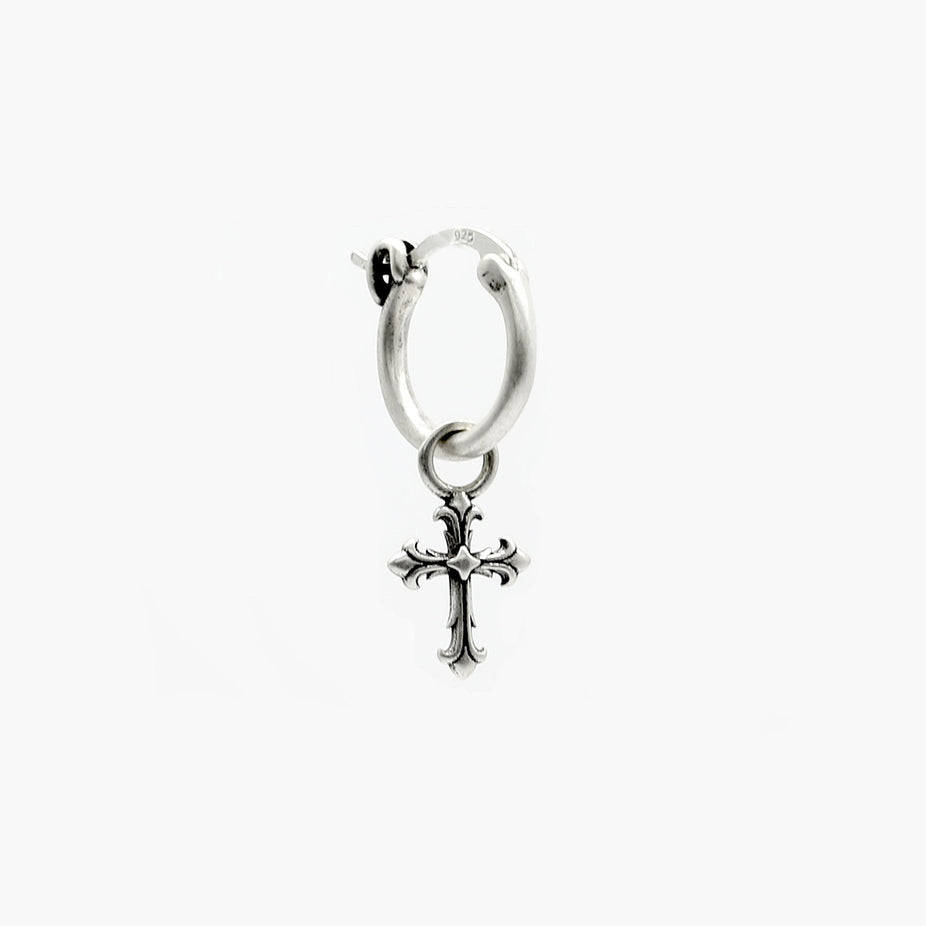 Cross Sterling Silver Earring-Earring-Kompsós