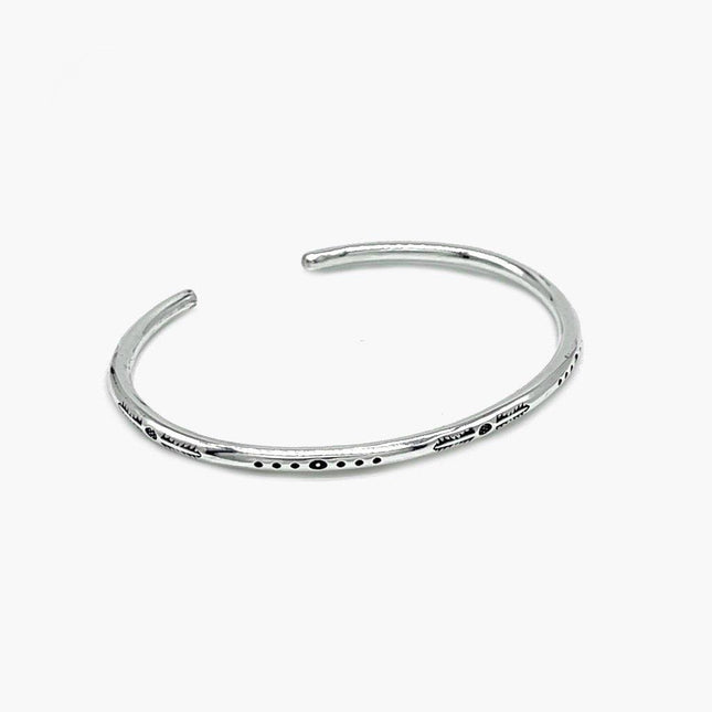 Ethnic "Aztec" Silver Bangle-Kompsós