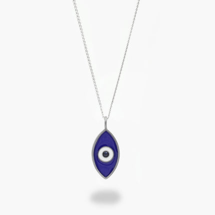 Evil Eye "Ammos" Silver Necklace-Necklace-Kompsós