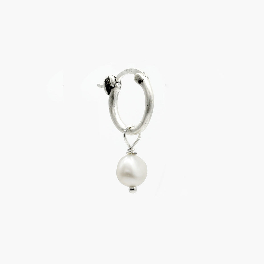 Freshwater Pearl Sterling Silver Earring-Earring-Kompsós