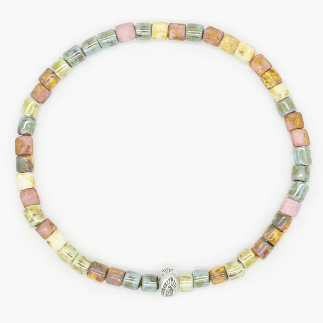 Glass Beads " Milos" Bracelet (Multicolors)-Jewelry-Kompsós